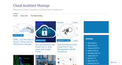 Desktop Screenshot of cloudarchitectmusings.com